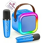 IROO Mini Karaoke Machine for Kids, 2025 TOP Toys Christmas Birthday Gifts Ideas for Girls Ages 4, 5, 6, 7, 8, 9, 10, 12+ Years Old, Portable MP3 Player with 2 Wireless Mics for Party
