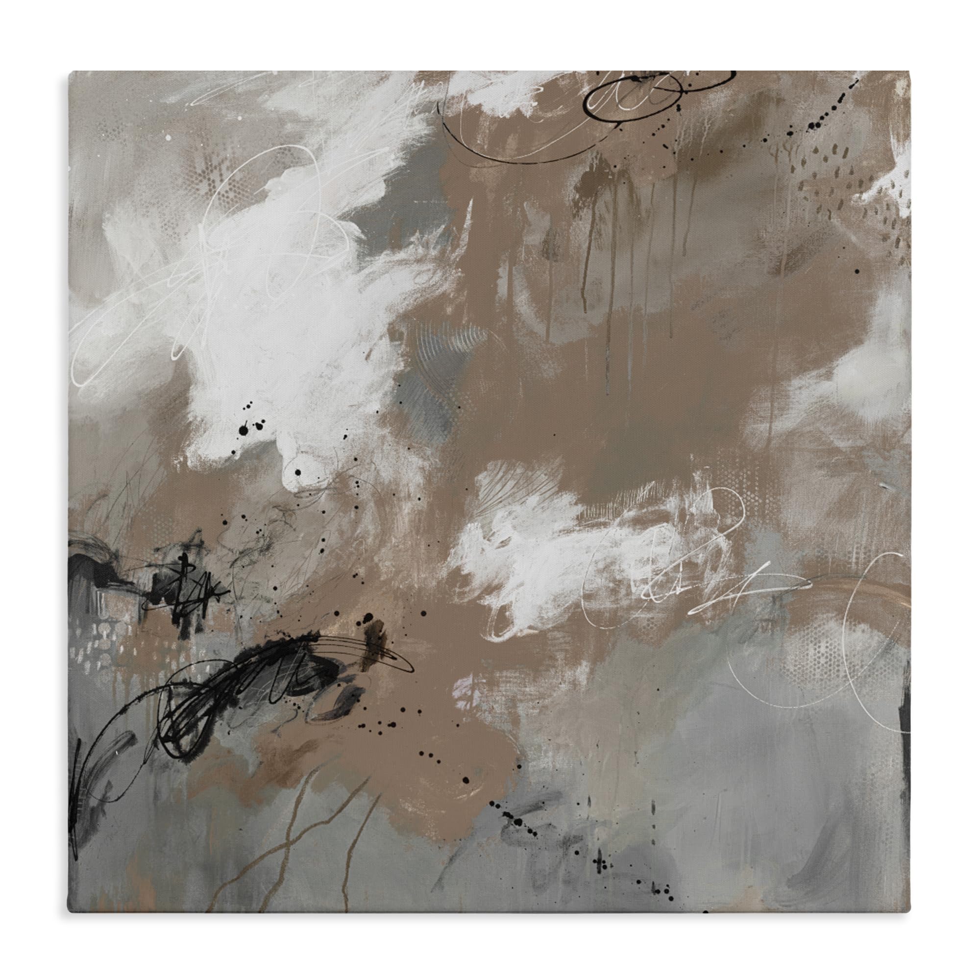 Stupell Industries Southwestern Brushwork Movement 'Brown & Grey Brushwork'| Canvas Art