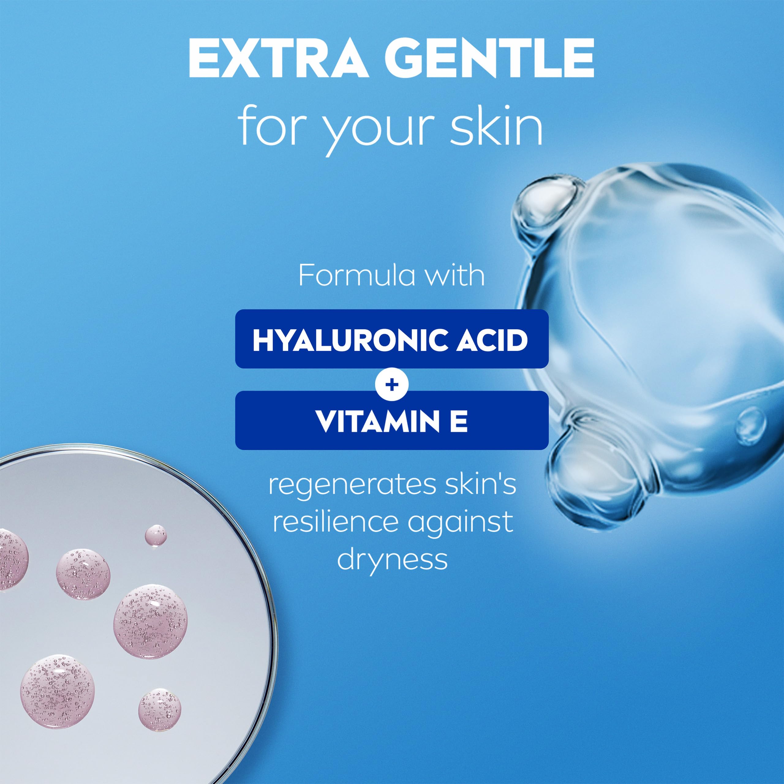 NIVEA Derma Control Restore Shower Gel 500ml, Moisturising Body Wash with Hyaluronic Acid and Vitamin E - Image 3