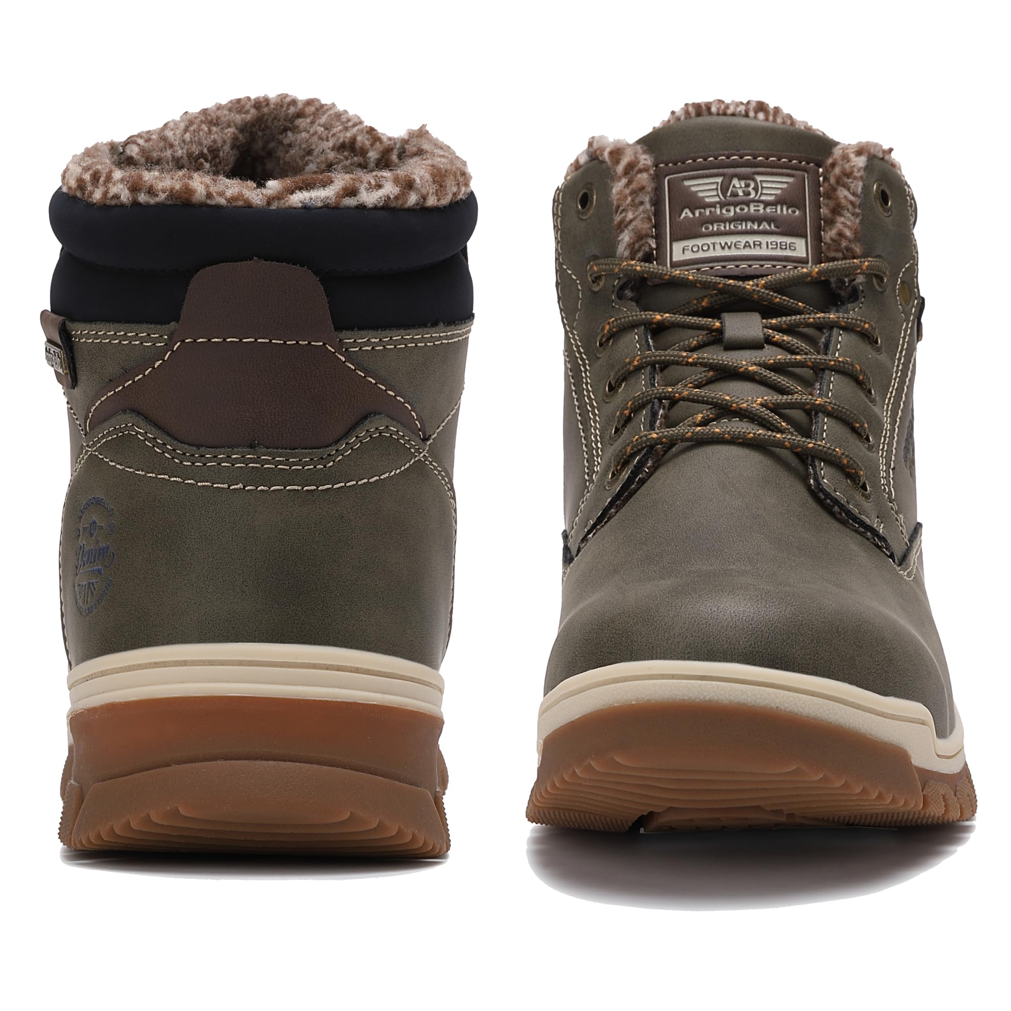 ARRIGO BELLO Stivali Uomo Invernali Scarpe Inverno Calda Foderato Montagna Antiscivolo Trekking Boots Scarponcini Neve Taglia 41-46EU