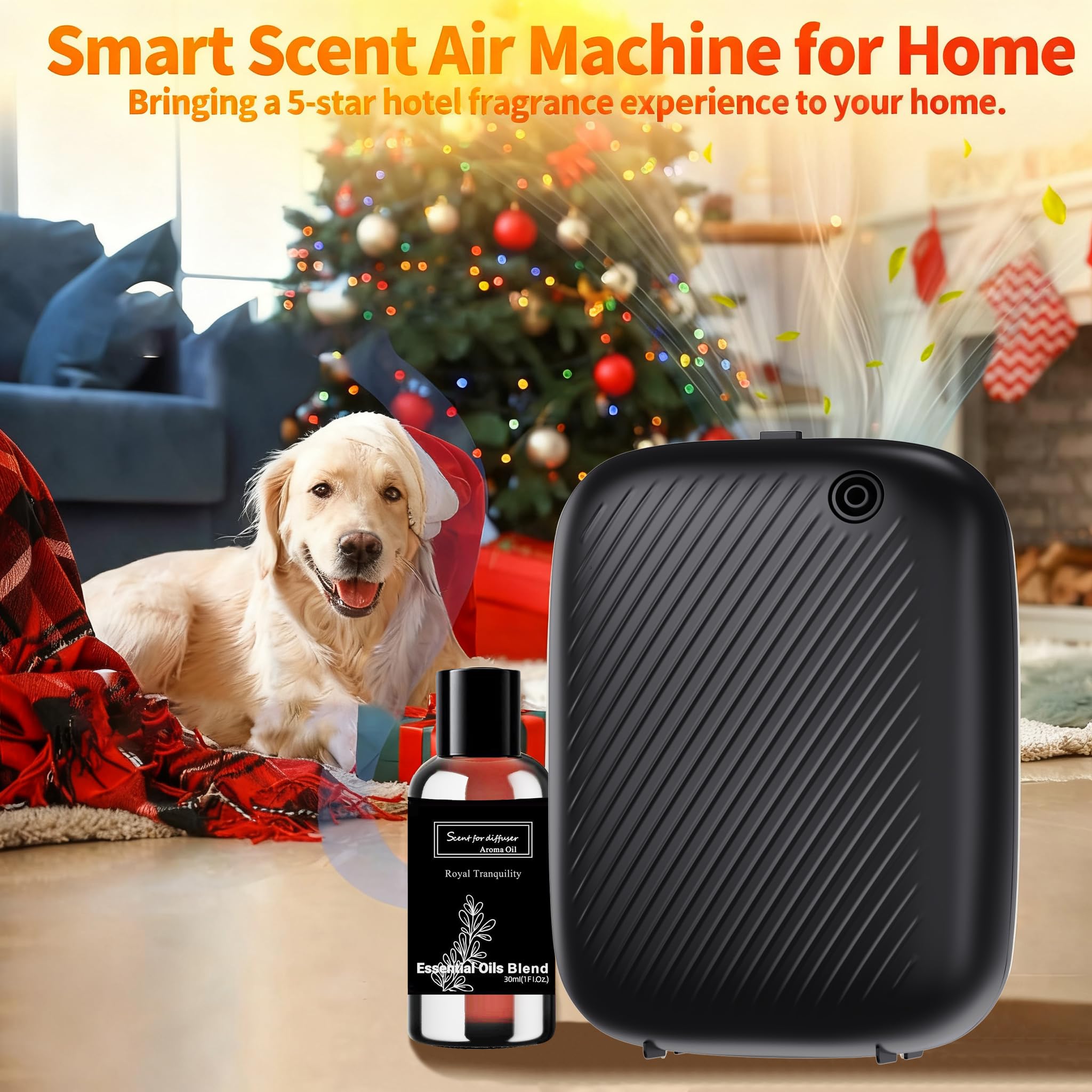 Smart Scent Air Machine Pro para el hogar, difusor de aceite esencial sin agua, difusor de aroma con tecnología de aire frío de 400 ml para habitaciones grandes y uso comercial, cubre hasta 2000 pies