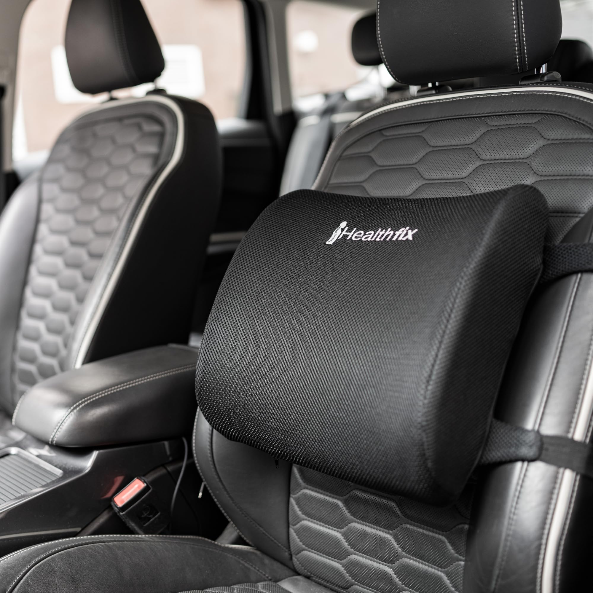 Healthfix® Car Lumbar Support Pillow | Back Cushion to Help Improve Posture (Hard) — image 1