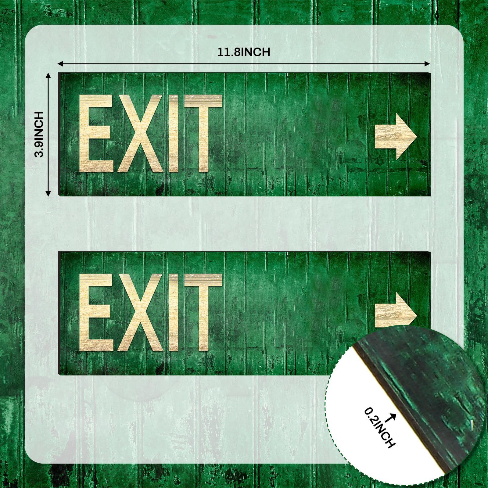 Amazon.com: Jetec 2 Pieces Vintage Exit Sign Decor Avenue Exit
