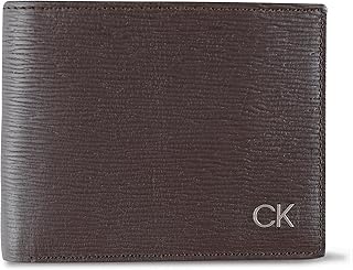 Calvin Klein Men's RFID Leather Minimalist Bifold Wallet with Multiple Card Slots and ID Window