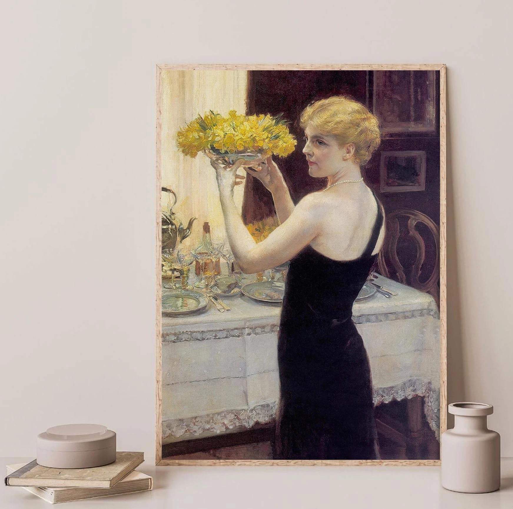 GKUVBF Victorian Vintage Female Portrait Art Posters Prints Canvas Painting Wall Art Picture Modern Living Room Home Decor(70x100cm/Frameless)