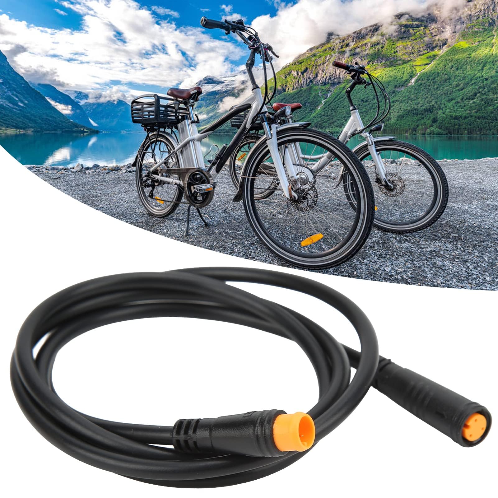 Câble d'accélérateur femelle vers mâle pour vélo électrique, 87 cm de long, étanche, 3 broches, accessoires de vélo électrique Câble d'accélérateur femelle vers mâle pour vélo électrique, 87 cm de long, étanche, 3 broches, accessoires de vélo électrique