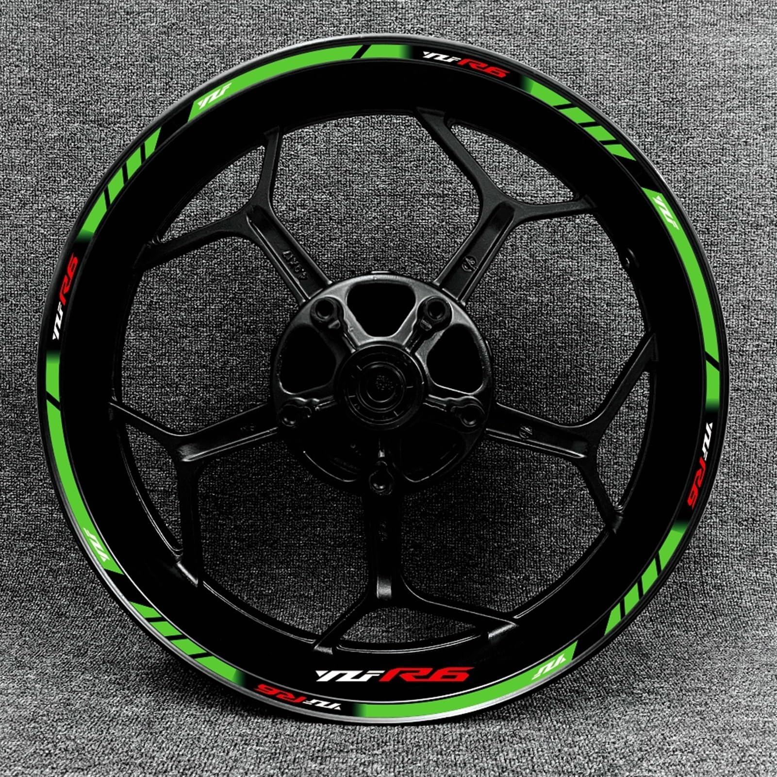 Motorcycle Racing Equipment Accessories Wheel Tire Rim Adhesive Reflective Decal Sticker for Yamaha YZF R6 Decorative(Color26)