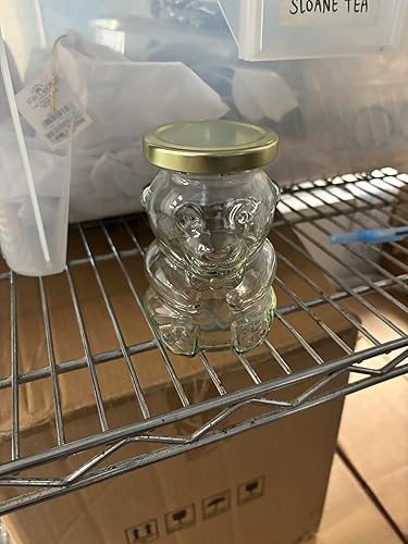 Vista 12 de Nakpunar Tarros de vidrio de 9 onzas con tapas para miel, dulces, alcancías (3, dorado)