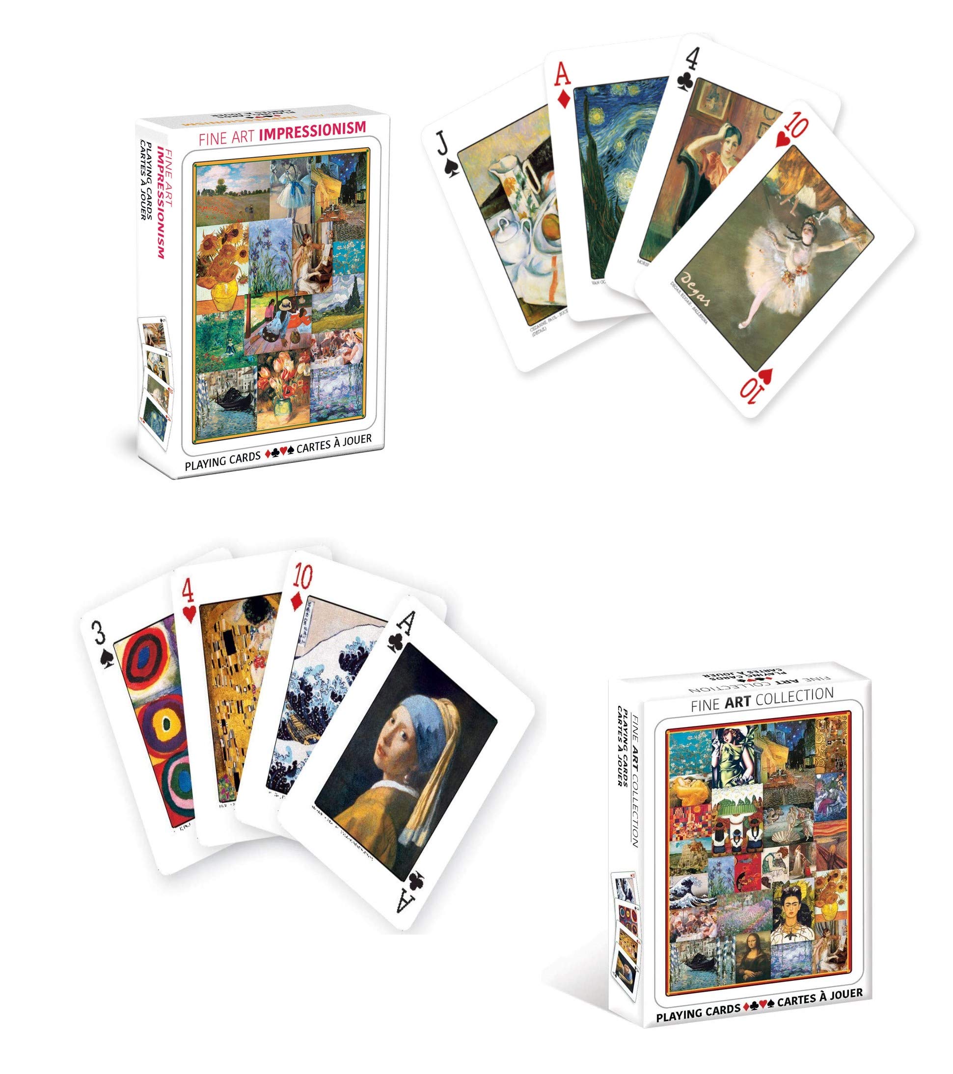 EuroGraphics Artist Playing Cards Set - Impressionism and Fine Art Cards | 2 Decks with Over 100 Art Images from The Masterpieces Including Vincent Van Gogh, Claude Monet, Degas, and da Vinci