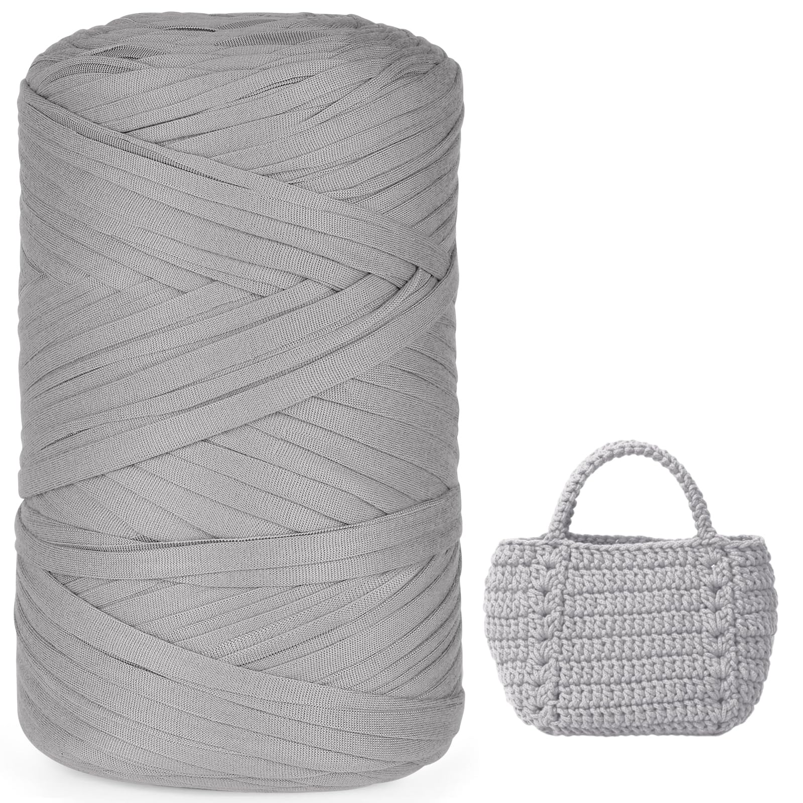 400 g T-Shirt Garn, Häkelgarn, Textilgarn für gehäkelte Körbe, geeignet für Handtasche, Taschen, Teppiche, Heimdekoration