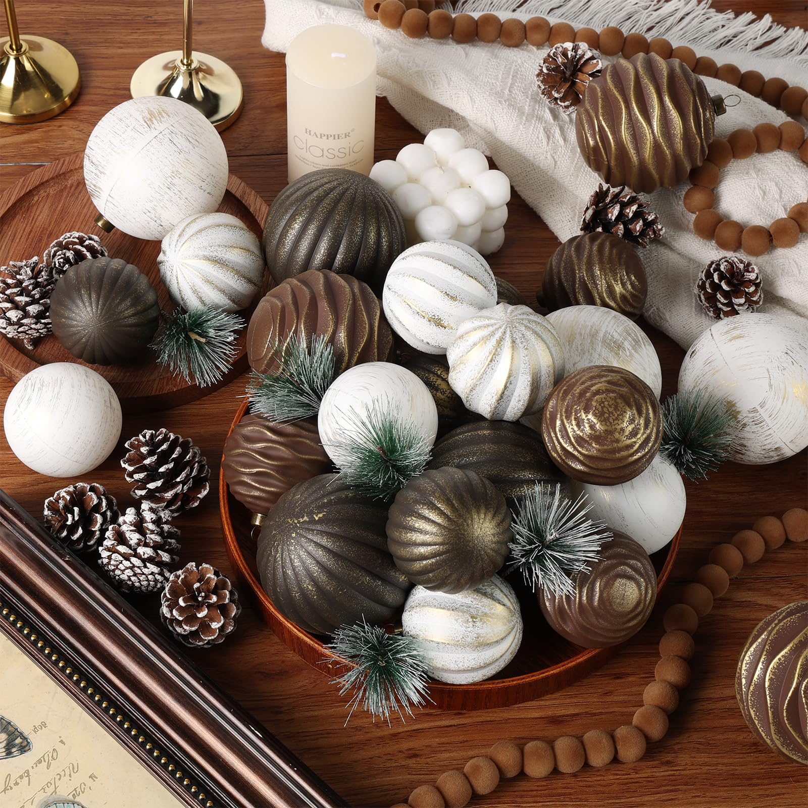 Amazon.com: 25-Pack Vintage Christmas Ball Ornaments Classic