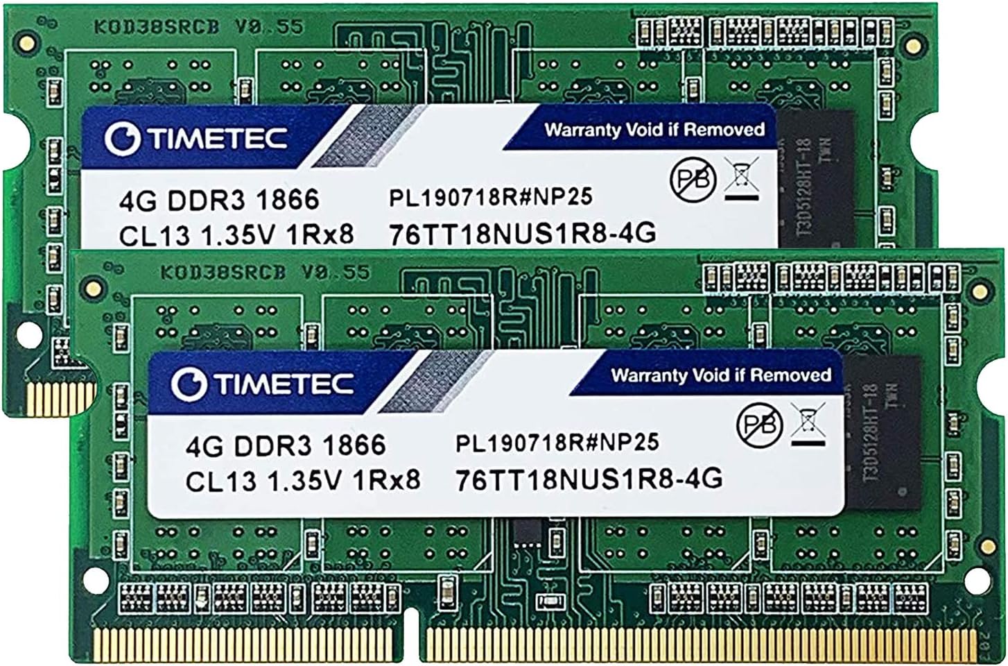 Timetec 8GB KIT(2x4GB) DDR3L / DDR31866MHz PC3L-14900 / PC3-14900 Non-ECC Unbuffered 1.35V / 1.5V CL13 1Rx8 Single Rank 204 Pin SODIMM Laptop Notebook PC Computer Memory RAM Module Upgrade Timetec 8GB KIT(2x4GB) DDR3L / DDR31866MHz PC3L-14900 / PC3-14900 Non-ECC Unbuffered 1.35V / 1.5V CL13 1Rx8 Single Rank 204 Pin SODIMM Laptop Notebook PC Computer Memory RAM Module Upgrade