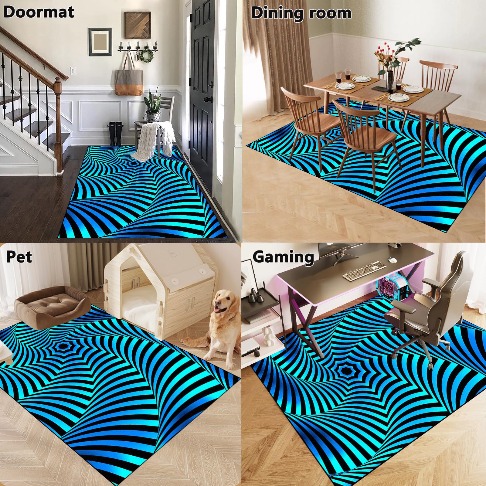 Alfombra para Silla Gaming, Alfombra para Silla de Oficina, Protector Suelo Silla Ruedas, Antideslizante Protector Suelo, Alfombra Protectora para Silla de Oficina, Alfombra Silla Ruedas 180 x 200 cm