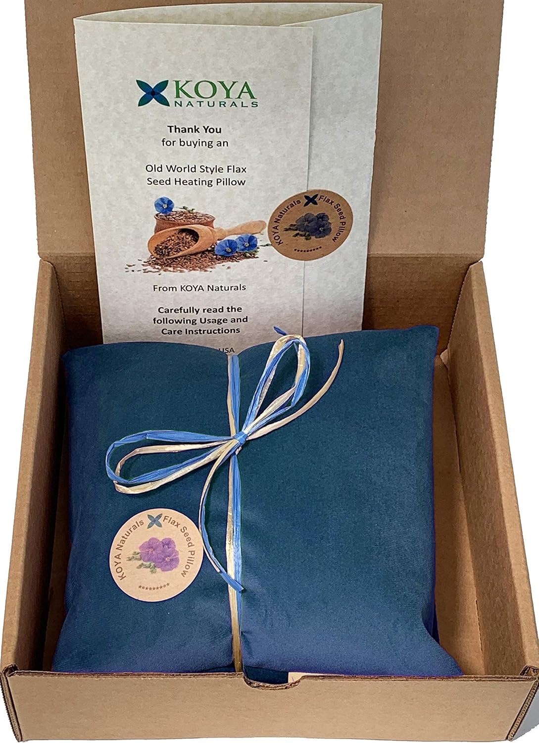 Up To 40% OFF KOYA Naturals Soft Velvet Flax Seed Pillow with Lavender- Microwave Heating Pad – Microwavable Moist Heat Pack – for Neck, Muscle, Joint, Stomach Pain, Menstrual Cramps (Turquoise)