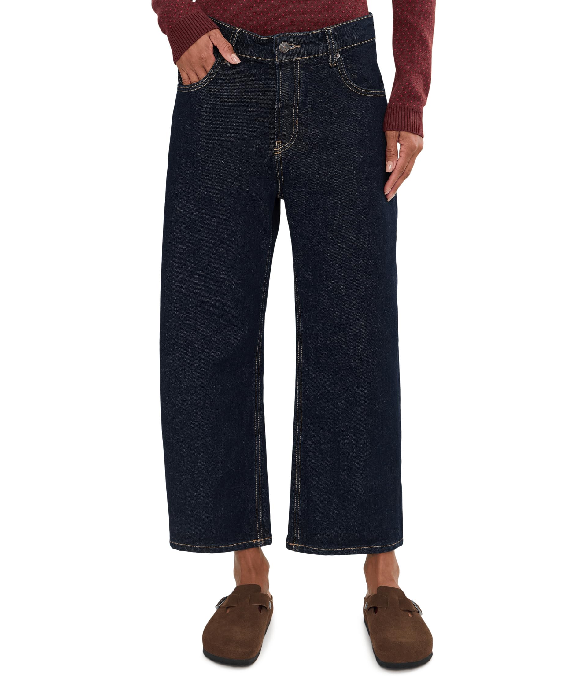 Free People Womens Deep Trance Dropped Bf Rinse Size 31 Inseam One Size