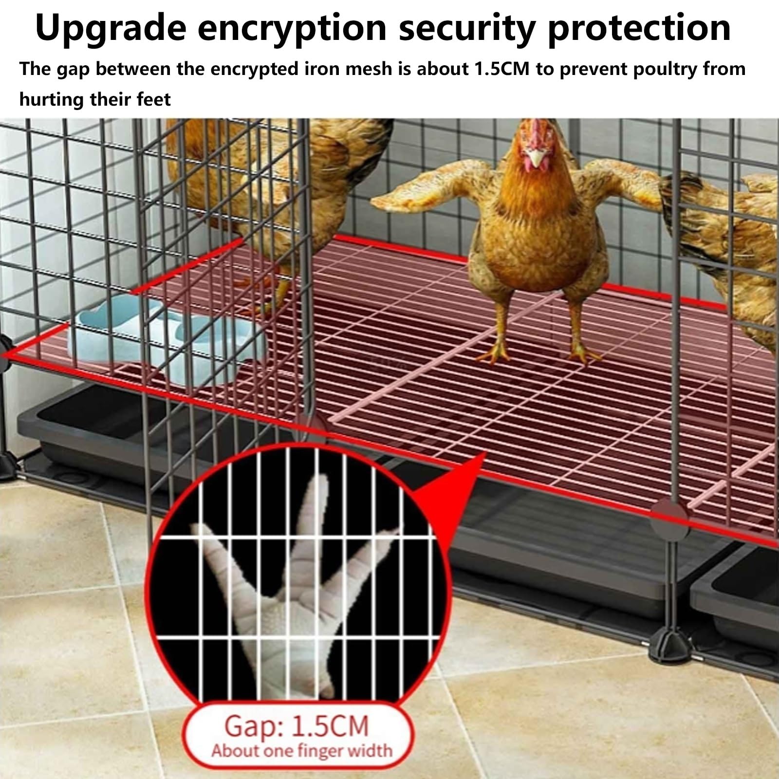 KleintierkäFig Geflügelkäfig Metall-Hühnerställe, Haustier-Laufstall, DIY-Kleintierkäfig Für Hasen/Nager/ Chinchilla/Kaninchen/Katzen/Frettchen/Huhn/Ente/Gans ( Color : A-cage , Size : 75*75*58CM )