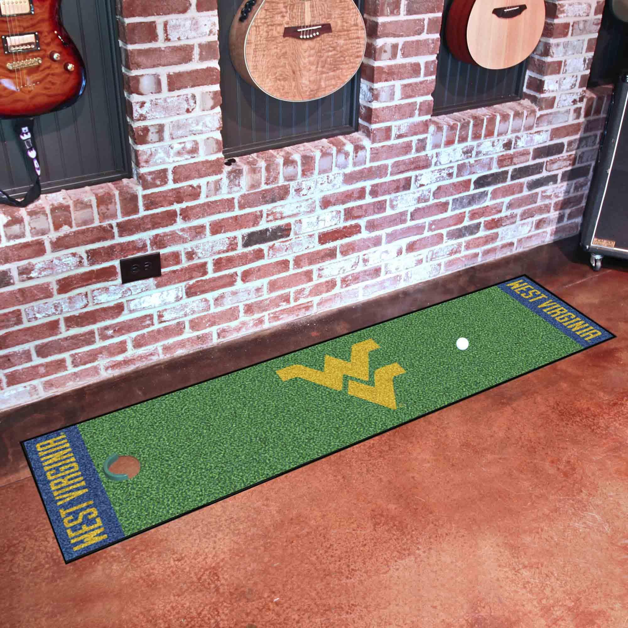 Fanmats 9091 West Virginia University Mountaineers Nylon Putting Green Mat
