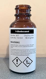 Dodecanol (Lauric Alcohol C-12) FCC Aroma/Flavor Compound High Purity 500ml