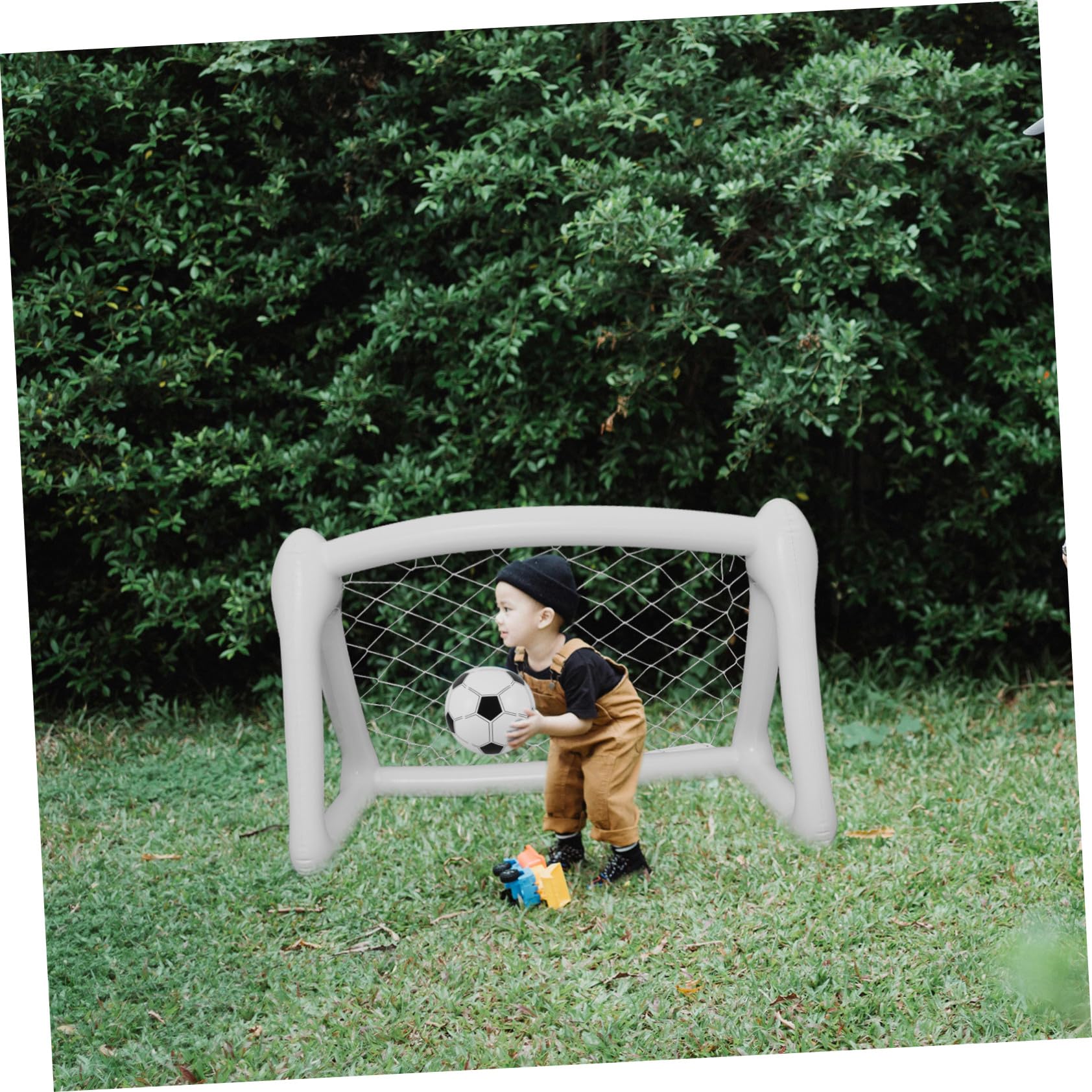 BESTonZON Porta da Calcio Gonfiabile per Bambini per Allenamento in Giardino, Facile da Installare in Pvc Resistente, per Giochi All'aperto e Famiglie Bambini Piccoli