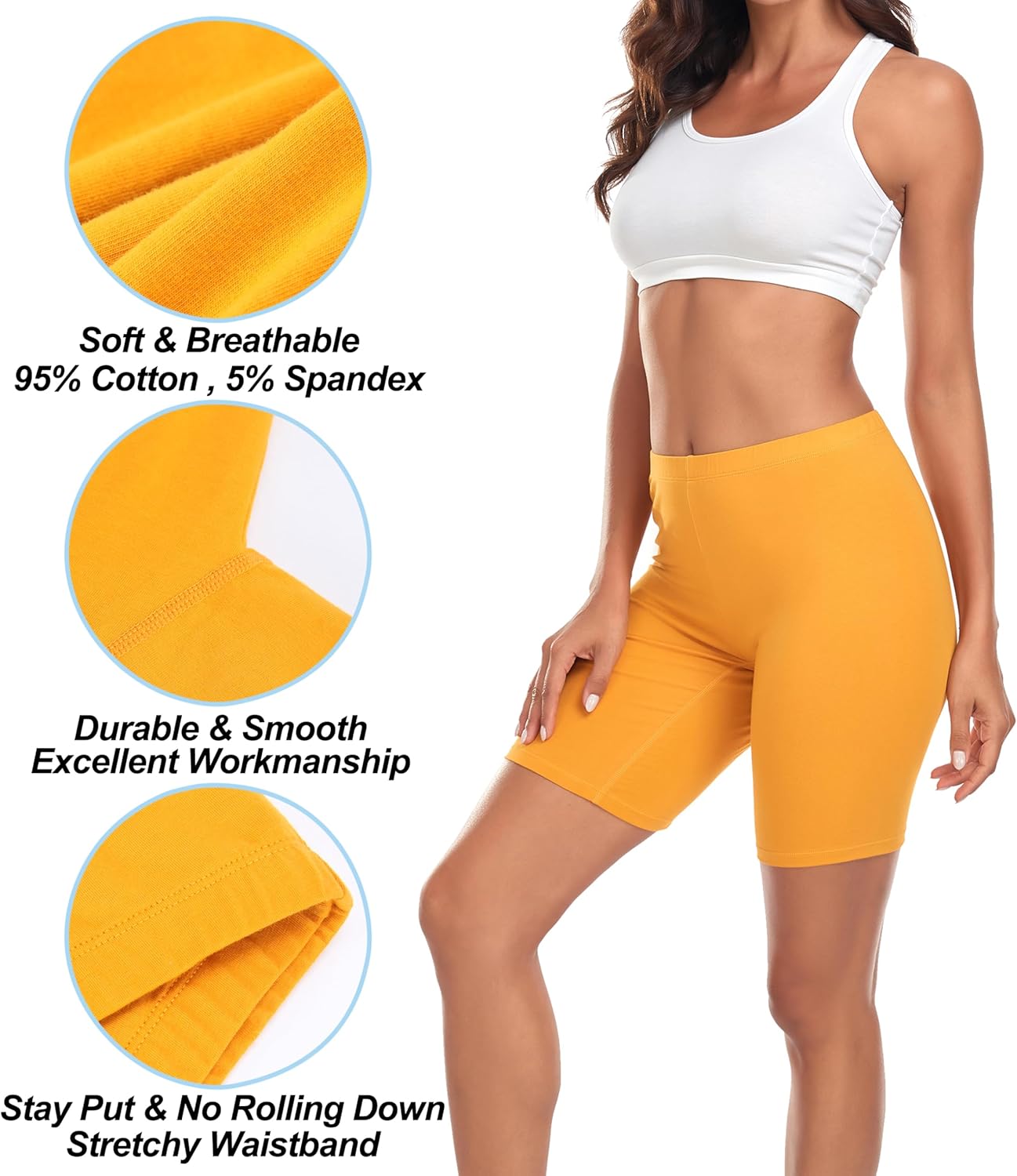 Under Dress Cotton Slip Shorts for Women Biker Shorts Anti Chafing Boy Shorts Underwear - Image 4