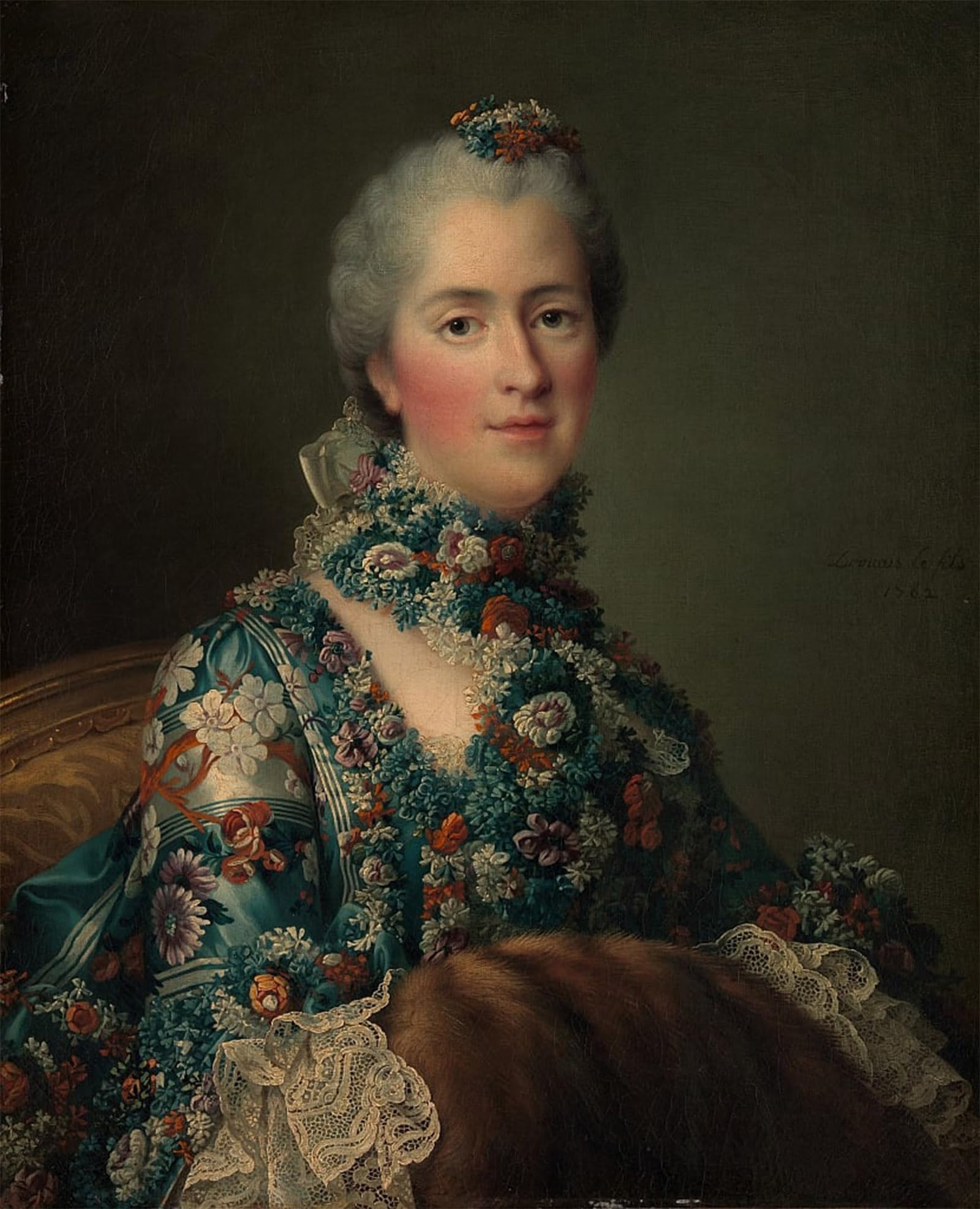 POSTERIIk Famous Animal Posters Vintage Picture Madame Sophie De France by Francois Hubert Drouais Modern Wall Decor for Home Decor 60x90cm