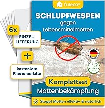 Ichneumon wasps against food moths - 6 cards of 1 delivery + 2 x pheromone trap - successfully combat food moths - alternative to moth spray, moth trap