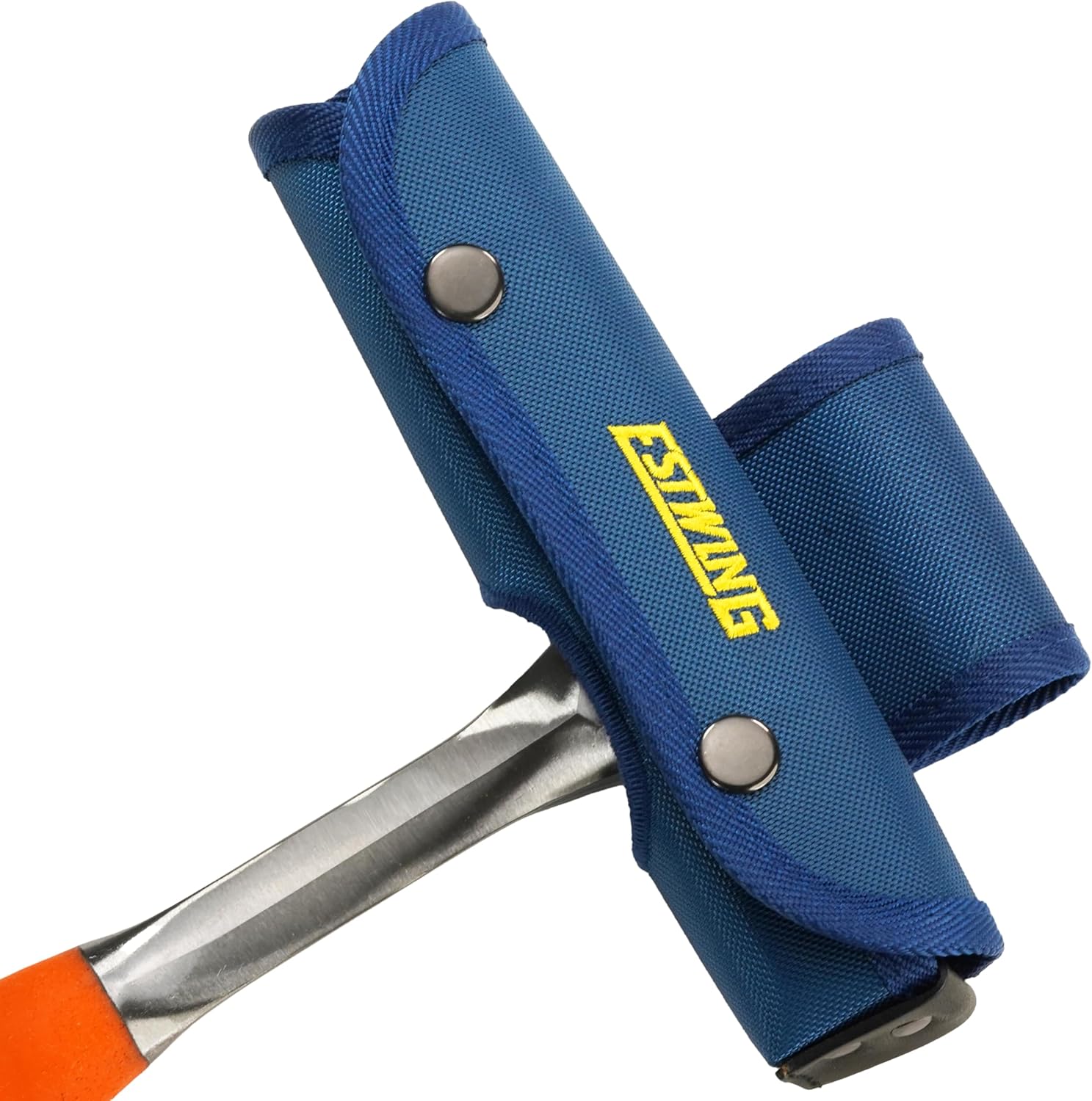 ESTWING Bricklayer's/Mason's Hammer - 20 oz USA Made Hi-Vis Masonry Tool with Forged Steel Construction & Orange Shock Reduction Grip - EO-20BL
