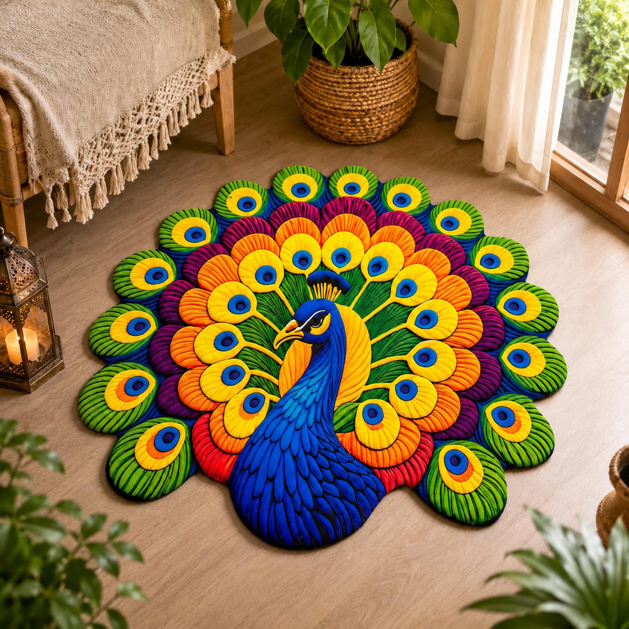 Mandala Floor Mat - Floral Lotus Design FREE SHIPPING -8