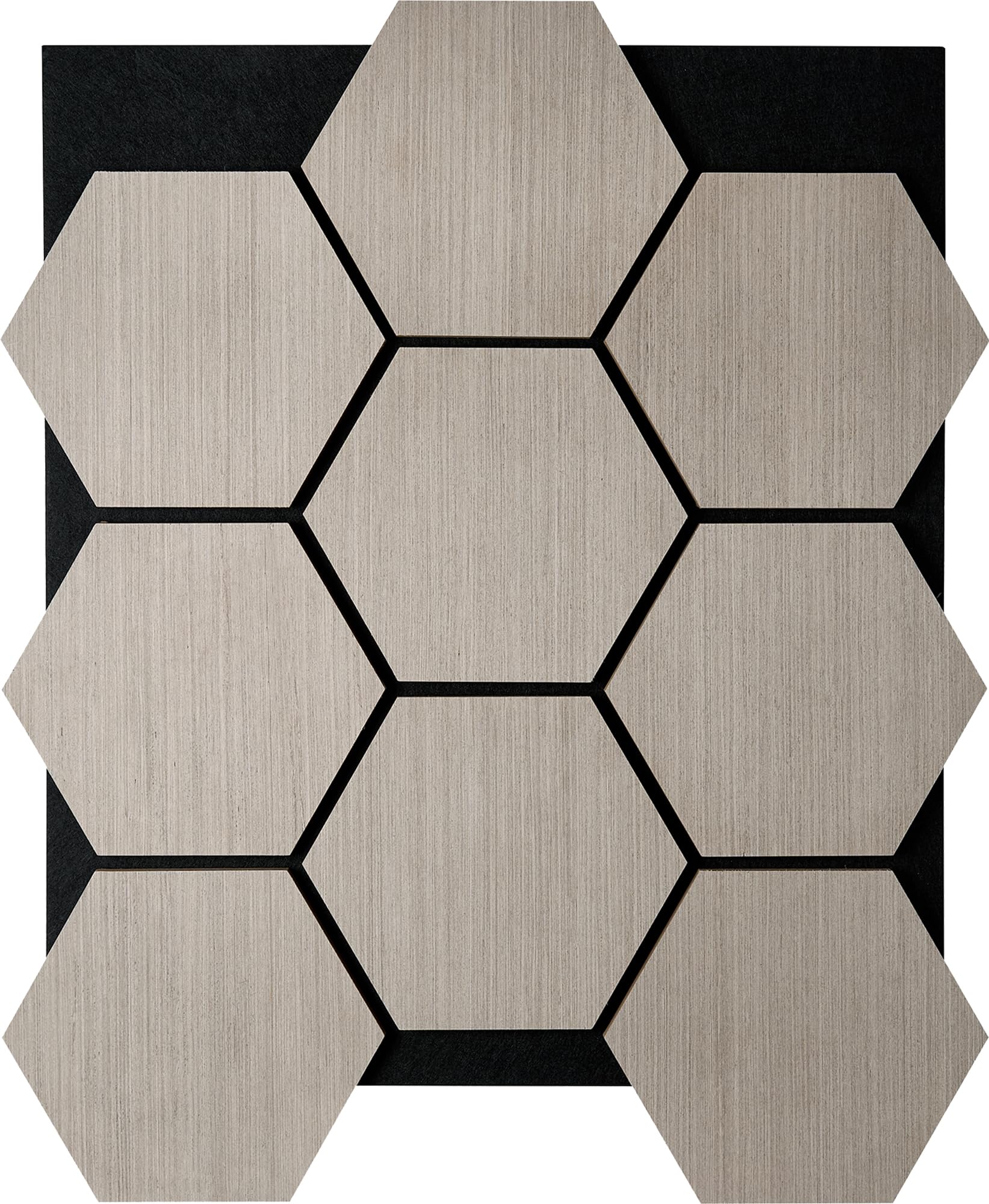 Fuse Acoustic Wall Panels - Hexagon Panel - Grey Oak