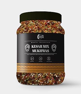 Organic Nature Homemade Kesar Mukhwas 150 gms[Mouth Freshener, Digestive, After-Meal,Mukhwas] Jar Pack
