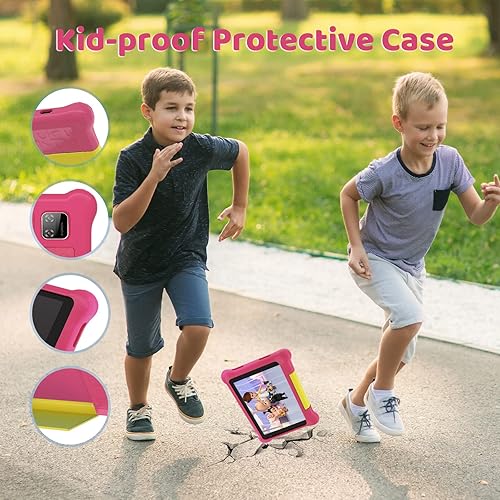 Miniatura 6 de MUISOO Tablet de 7 Pulgadas para Niños con Android 13, 5GB+32GB (Expandible a 128GB), Pantalla HD de 1024x600, 2500mAh, Cámara Dual de 0.3MP+2MP,