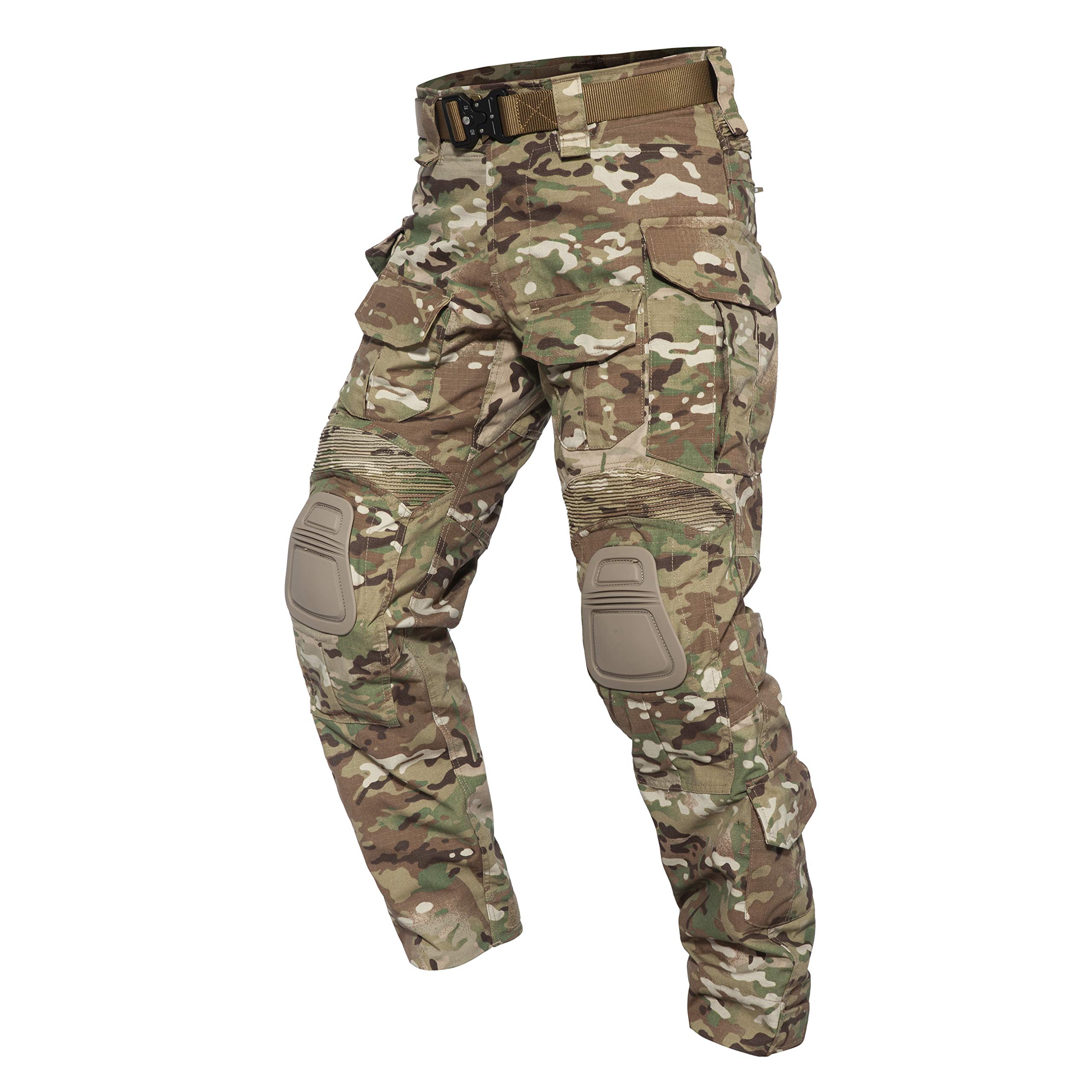 YEVHEV G3 Combat Tactical Pants Camouflage with Knee Pads for Men Paintball Clothing Gear(Belt not Included)