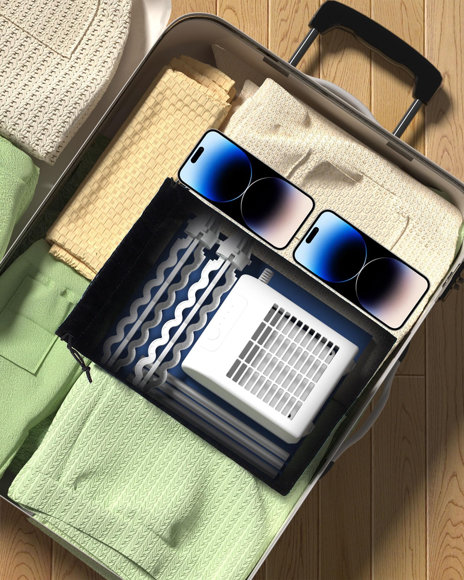 Sechoir a Linge Electrique, 1000Watts＆120CM Séchoir à Linge Etendoir Electrique Chauffant, Minuteur Automatique Pliable Sèche-vêtements, pour Appartement ou Maison