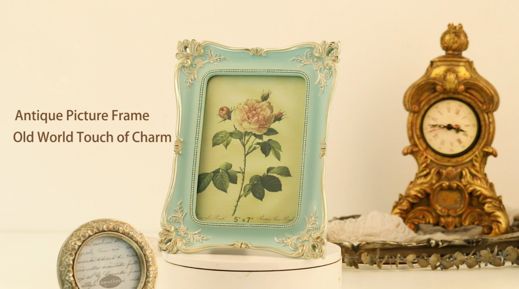 Amazon.com - CISOO 5x7 Vintage Picture Frame Antique Ornate Blue