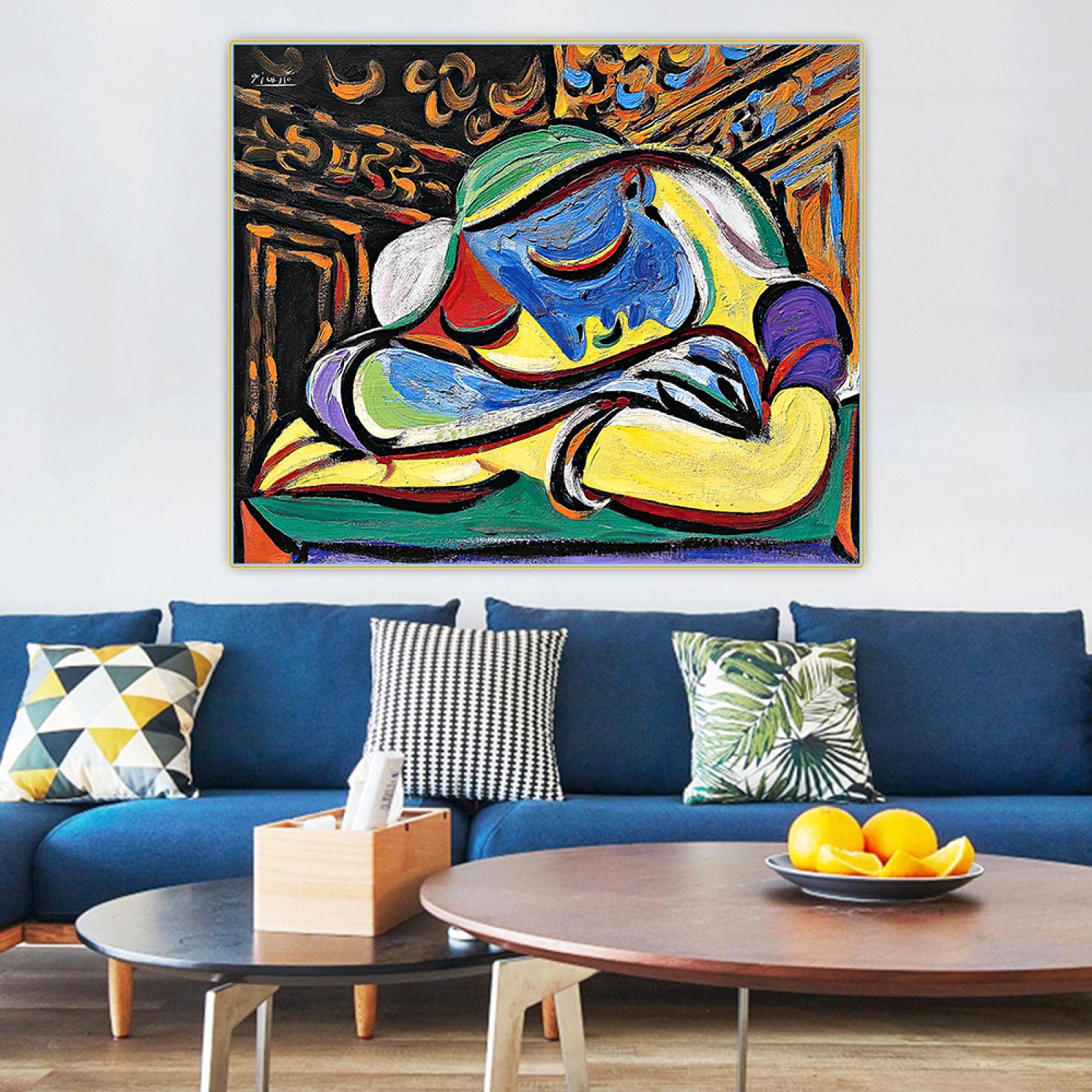 Impresiones en lienzo Pablo Picasso 《Niña durmiendo》Lienzo Pintura al óleo Obra de arte Póster Cuadro decorativo Pared Hogar Sala de estar Decoración 60x75cm Sin marco