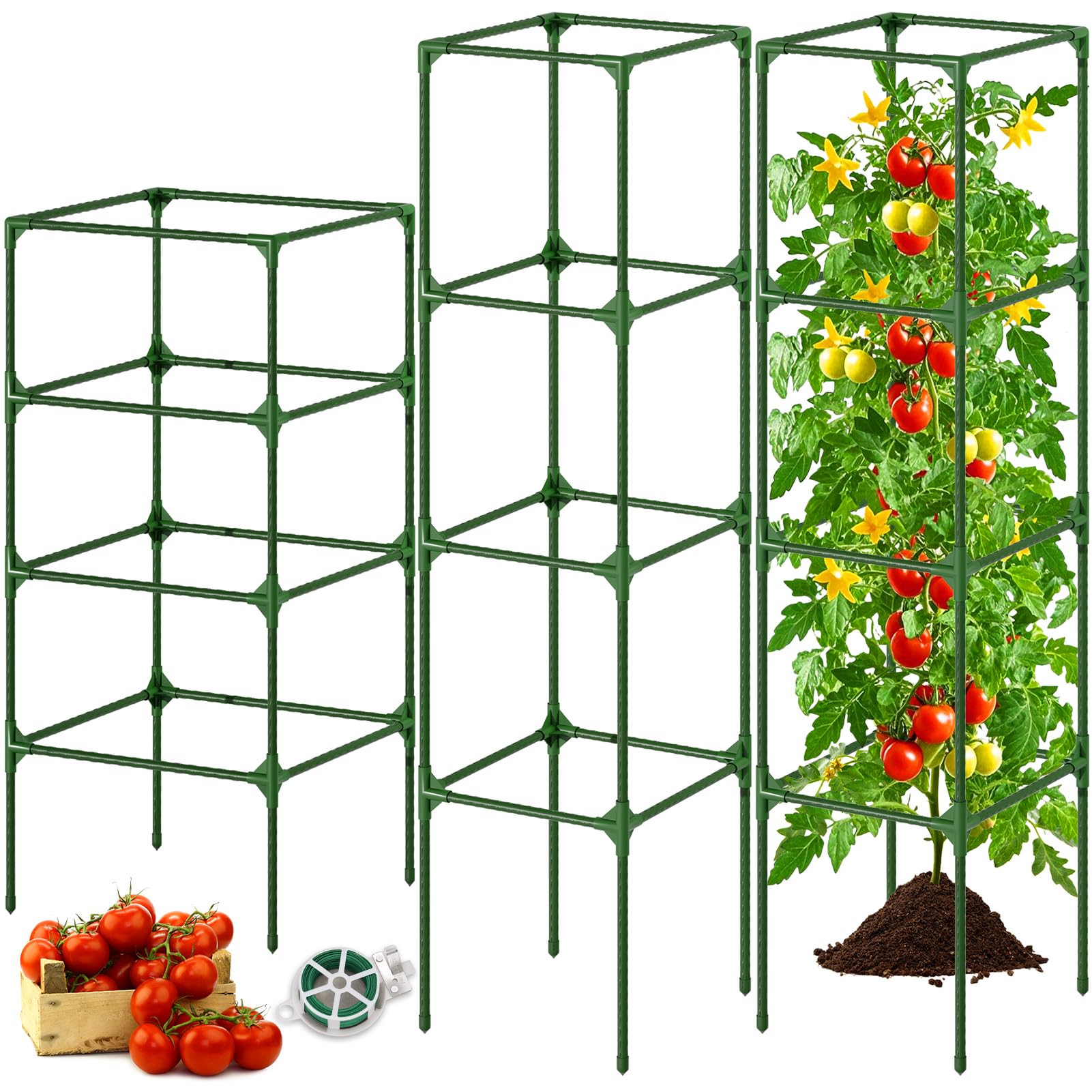Fabulas Tomato Cage - Square Trellis 3 Pack