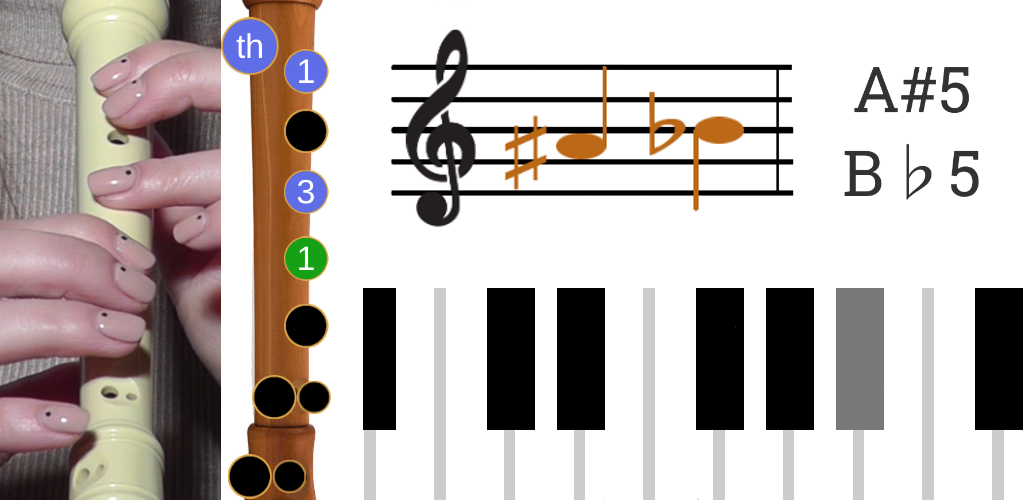 2D Recorder Fingering Chart How To Play Recorder App on Amazon Appstore