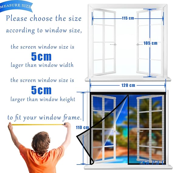 Window Screen Mesh 150x230cm Fiberglass Screen Replacement Mesh, Warehouse Fiberglass Window and Door Screen Mesh for Patio and Window Black