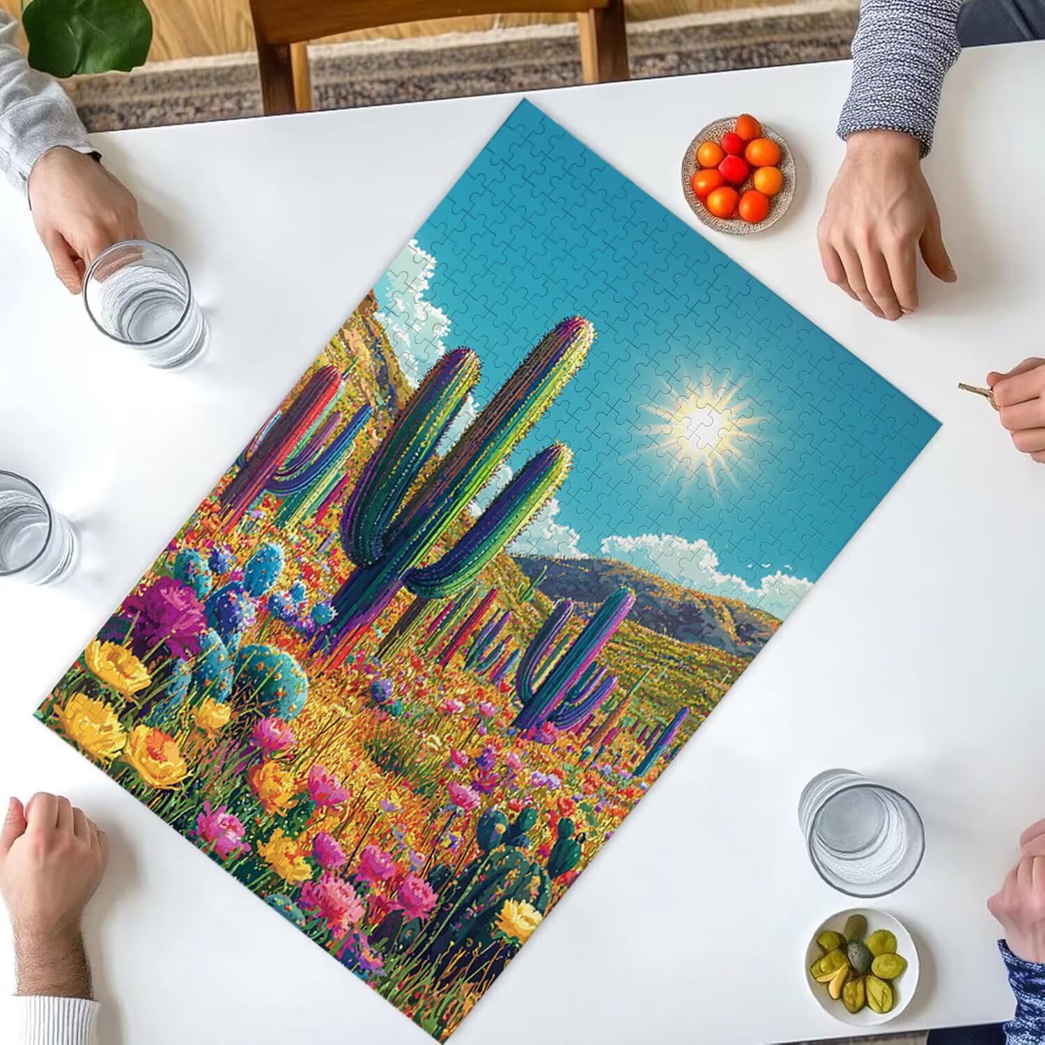 1500 Pezzi di Puzzle, cactus del deserto1500 Pezzi di Puzzle per Adulti, Regalo di Anniversario, Regalo di Natale, Decorazione Della Casa, Prevenzione Della Degenerazione Cerebrale Negli Anziani v735