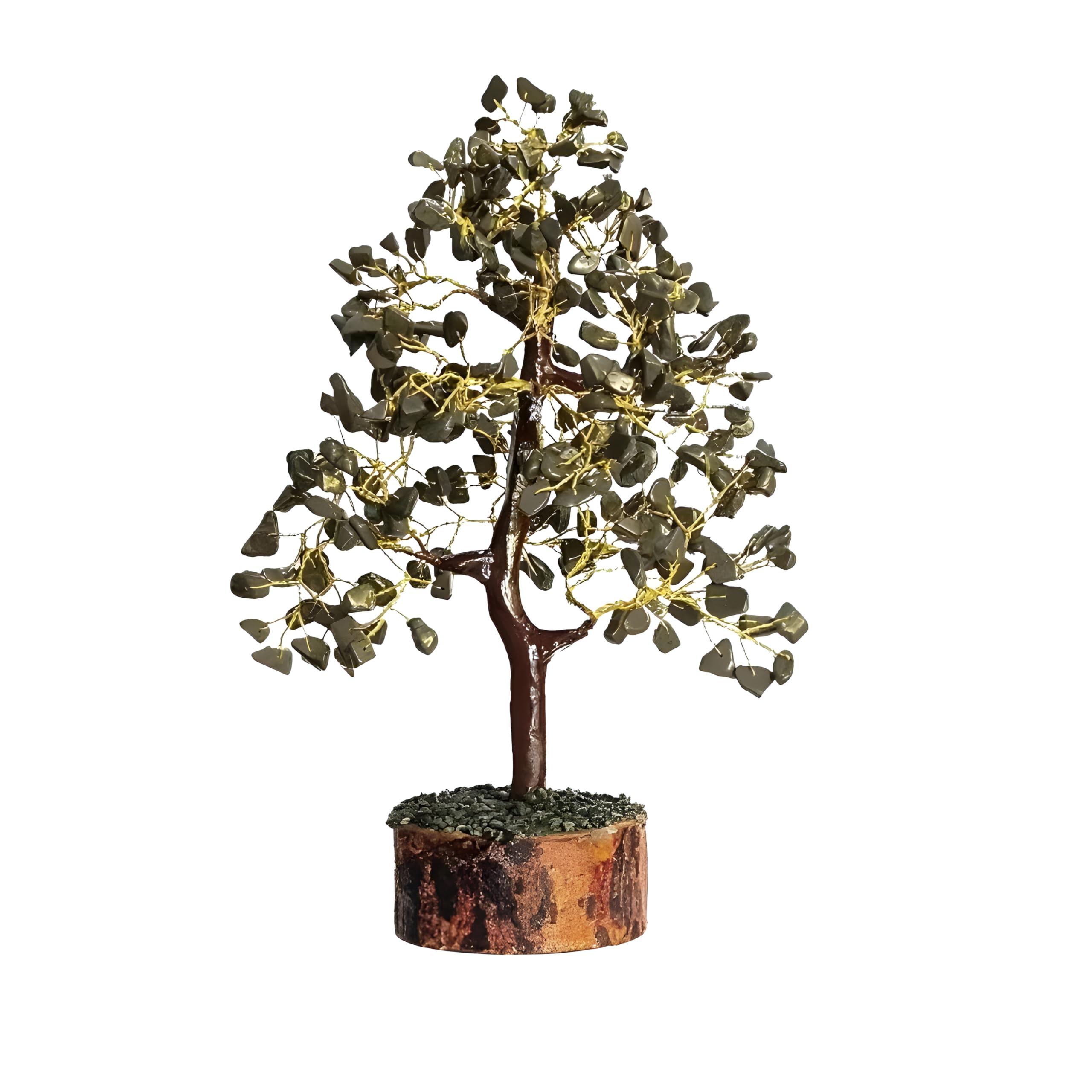 Dynamic Mineral 300 Beads Pyrite Tree Handmade Gemstones Bonsai for Wealth, Love & Health | Feng Shui Money Tree for Home Decor | Golden Wire Spiritual Showpiece 10-12 Inch (27.93 cm)-image-47