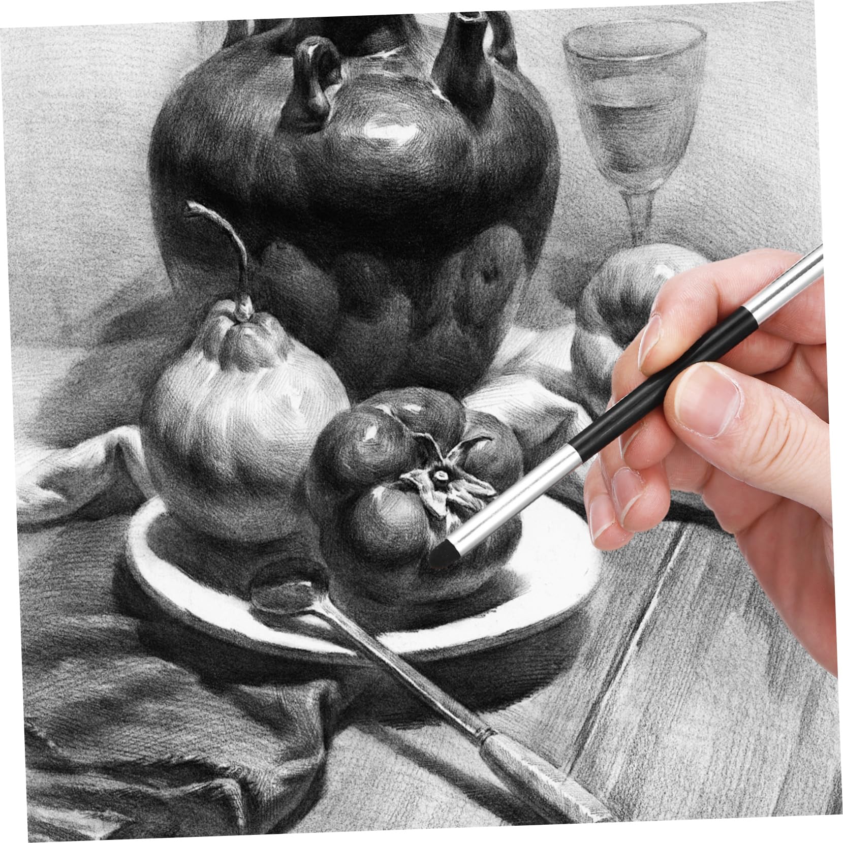 Beatifufu Sponge Art Brushes 6pcs Blending Eraser Pen for Sketching Painting Art Supplies Dual Tip Soft Sponge Tips Versatile Drawing Tool