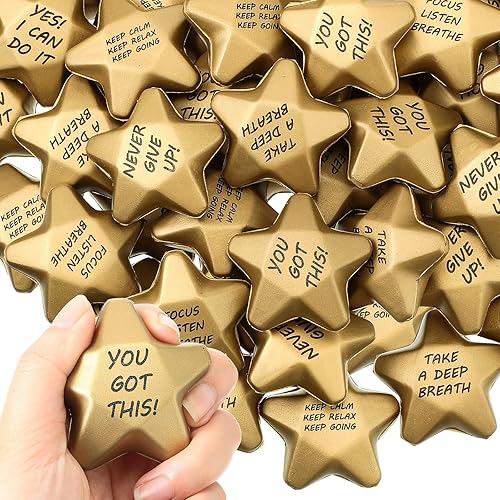 36 bolas de estrés con forma de estrella, mini bola de espuma para aliviar el estrés, bolas de estrella para el estrés, juguetes para adolescentes,