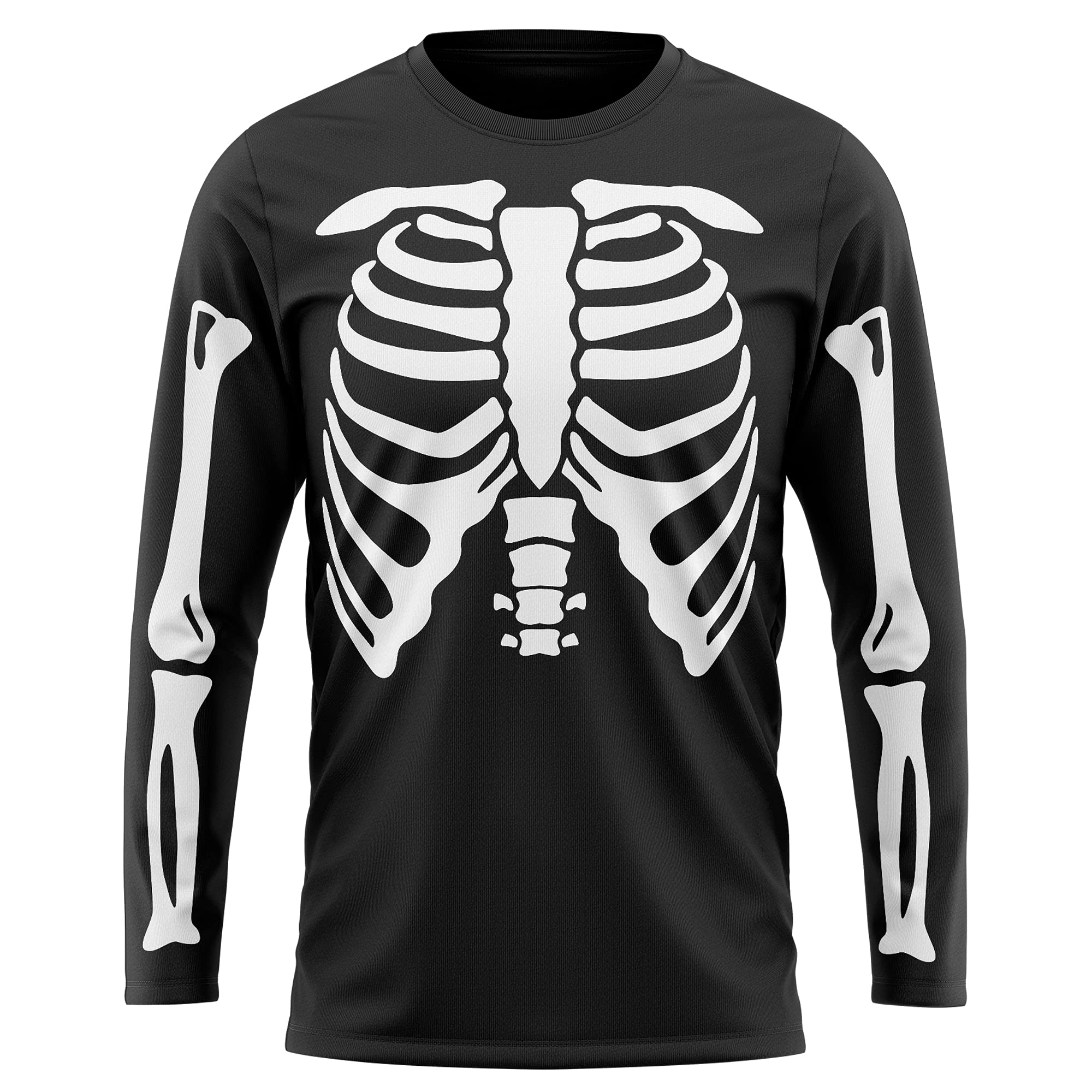 Purple Print House Skeleton T Shirt for Men Women Kids, Halloween Costumes, Fancy Dress, Long Sleeve Party Outfit Matching Family Halloween Tshirts