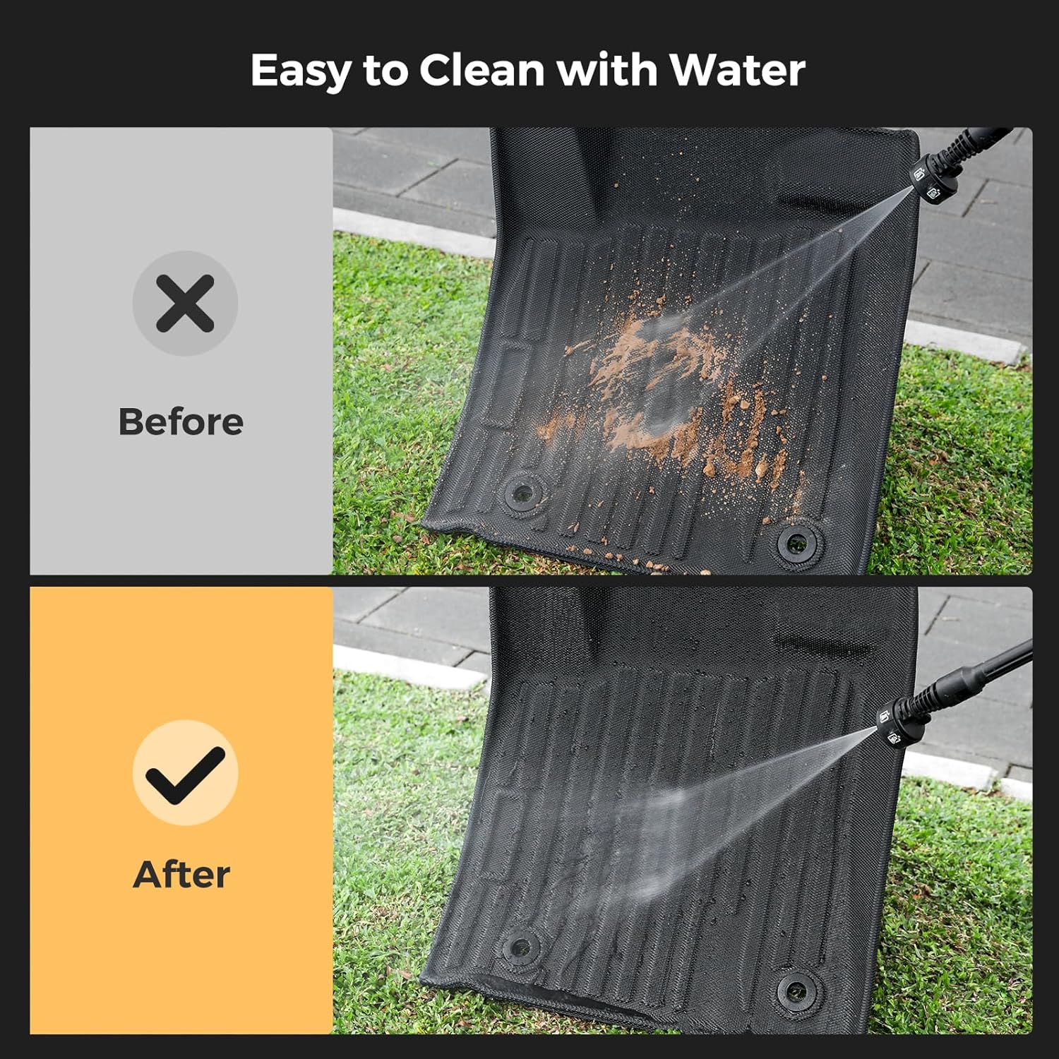 Floor Mats for Toyota Tundra: 2012 2013 CrewMax Cab & Double Cab,for Toyota Tundra Accessories, All Weather Car Accessories Front & 2nd Row Automotive Floor Mats for Trucks, Car Liner 3PCS Black - Image 8