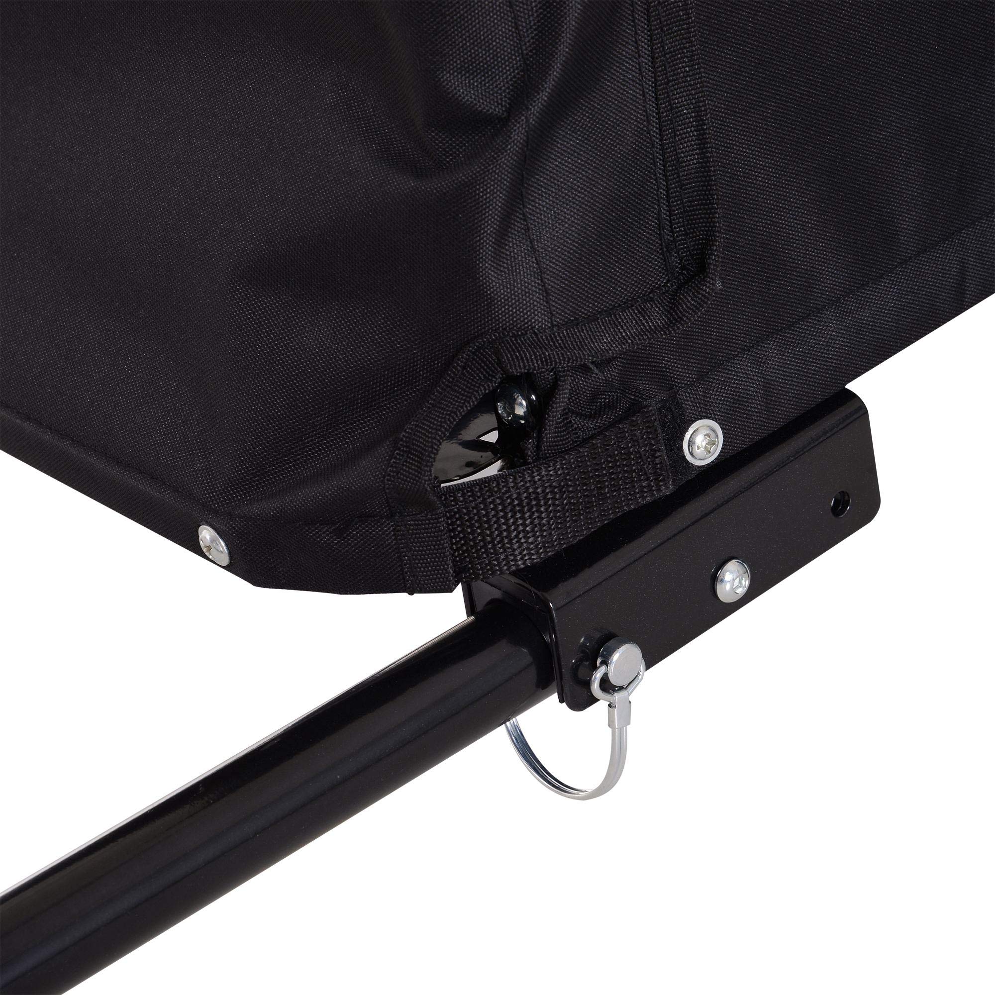 HOMCOM Fahrradanhänger Lastenanhänger Belastbarkeit max. 40 kg Transportanhänger Handwagen Lasten-Fahrradanhänger Rot-Schwarz Stahl Oxford 130 x 77 x 65 cm