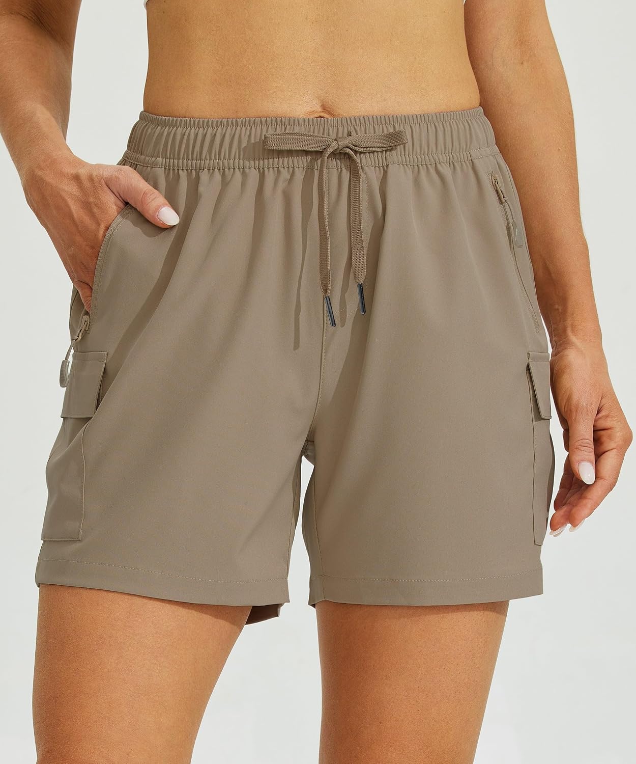  Women's 5''/ 7'' Hiking Cargo Shorts Lightweight Quick Dry Golf Athletic Summer Casual Shorts Zipper Pockets thumbnail
