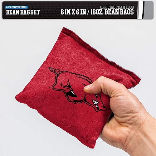 Miniatura 53 de Wild Sports - Puf de doble cara NCAA College de 8 unidades, bolsas de lanzamiento prémium para juego de cornhole, ideal para portones traseros