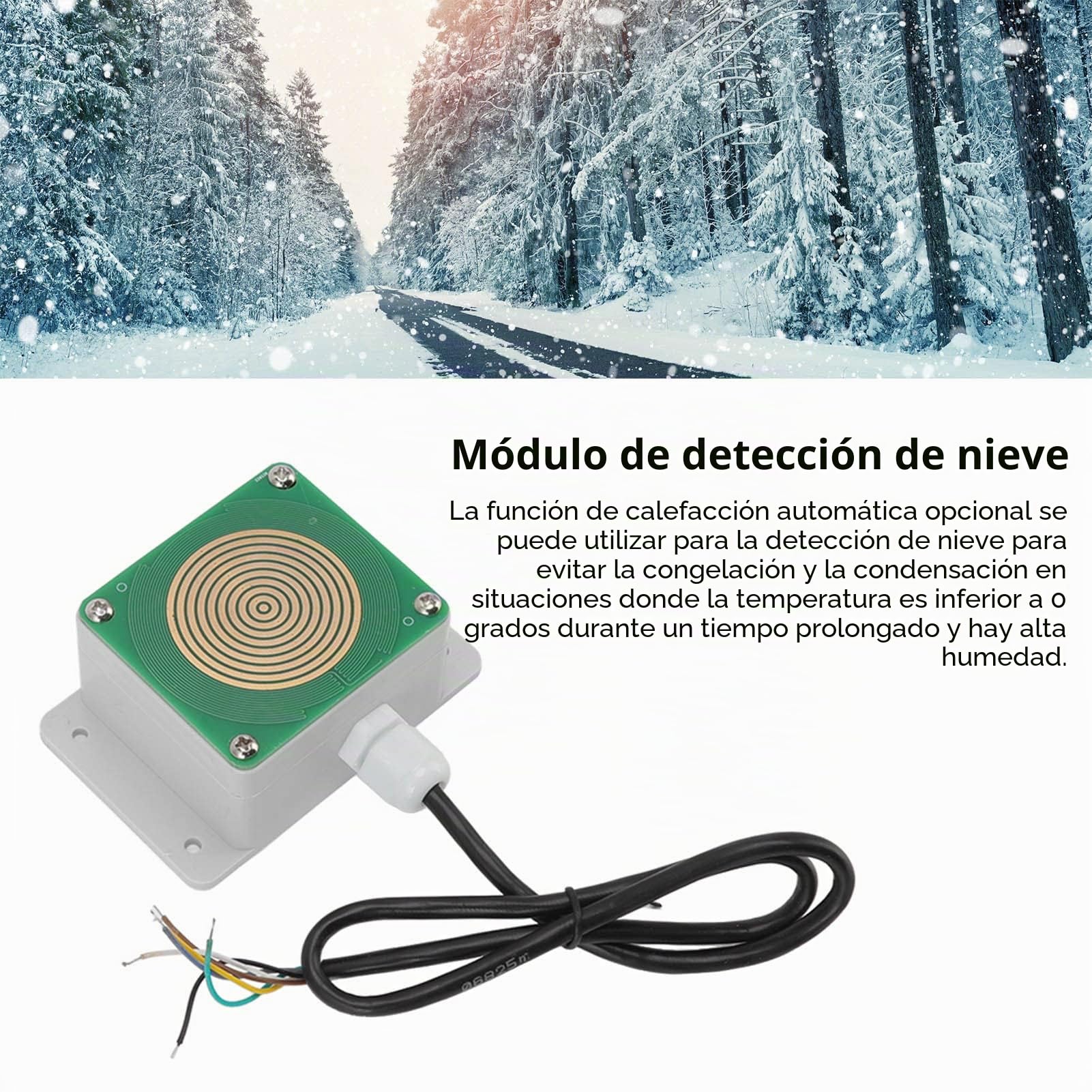 Sensor De Lluvia Y Nieve, Salida De Relé 485 Transmisor De Viento Y Lluvia Para Edificios De Acuicultura De Invernadero, Sensor Exterior Del Transmisor De Lluvia Y Nieve