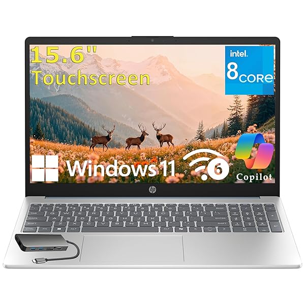 HP Touchscreen Laptop Computer for College Student Home Study & Business, 32GB DDR4 RAM, 1TB PCIe SSD, Intel Processor 8-Core, 15.6", WiFi 6, BT 5.4, HDMI, Moonlight Blue, Windows 11 Pro, Type-C HUB