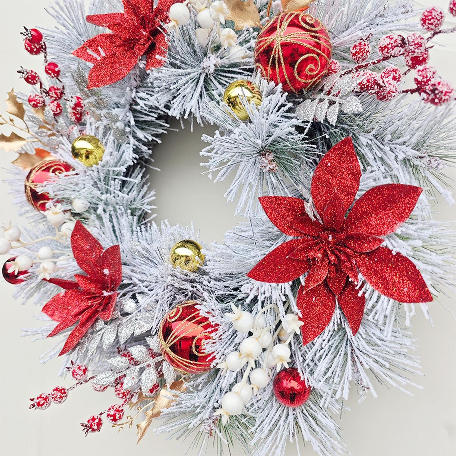 Amazon.co.jp: 玄関クリスマスリース、17.72インチリース、籐